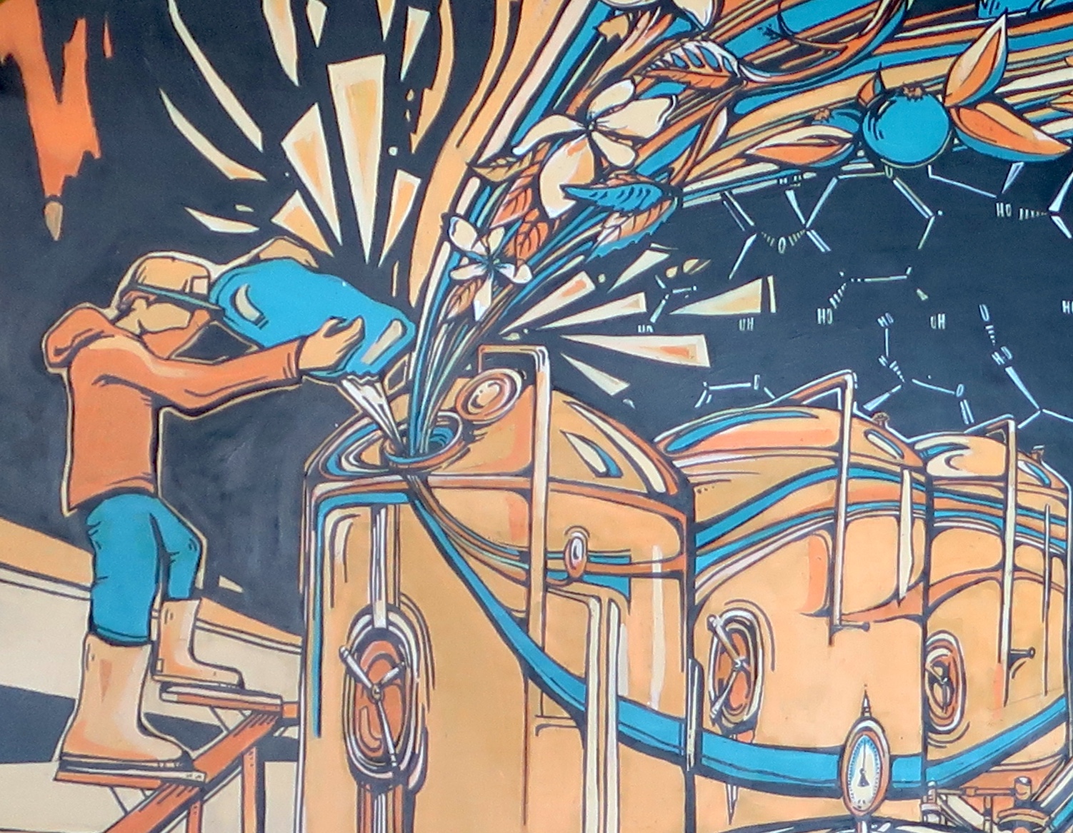 Man from Gretchen Leggitt's Kombucha Mural