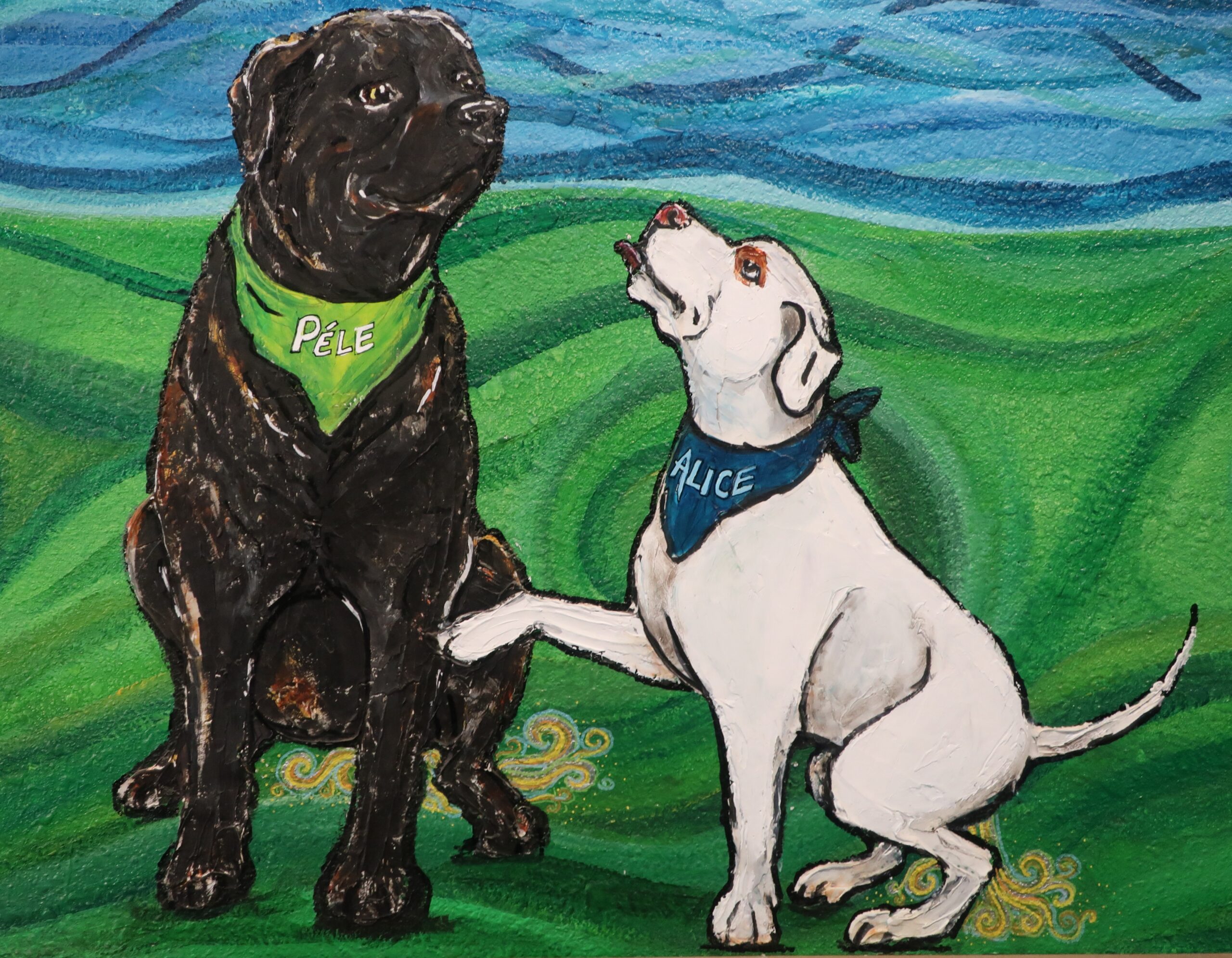 Pele & Alice Dogs Farting at Paws for a Beer